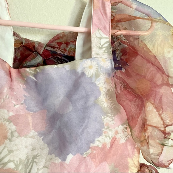 Pleiades Chloe Floral Puff Sleeve Dress - Picture 6 of 15